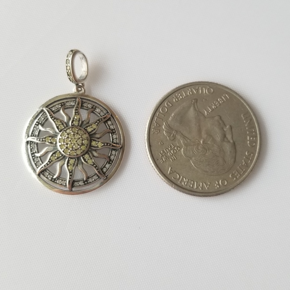 Sterling Silver Sun Pendant - Picture 4 of 9